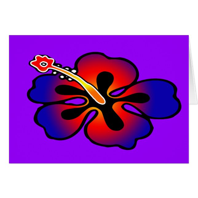 Hibiskuskort Hälsningskort (Framsidan Horizontal)