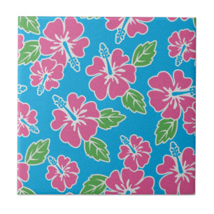 Hibiskusrosablått Kakelplatta