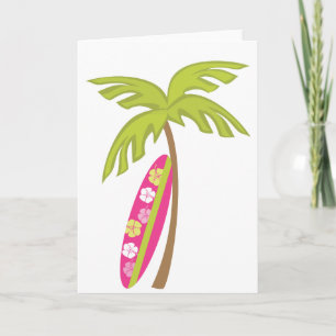 Hibiskussurfingbräda Kort