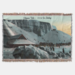 Hic Ice på Niagara Falls Throw Blanket Filt