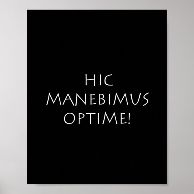 Hic manebimus optime poster (Framsidan)