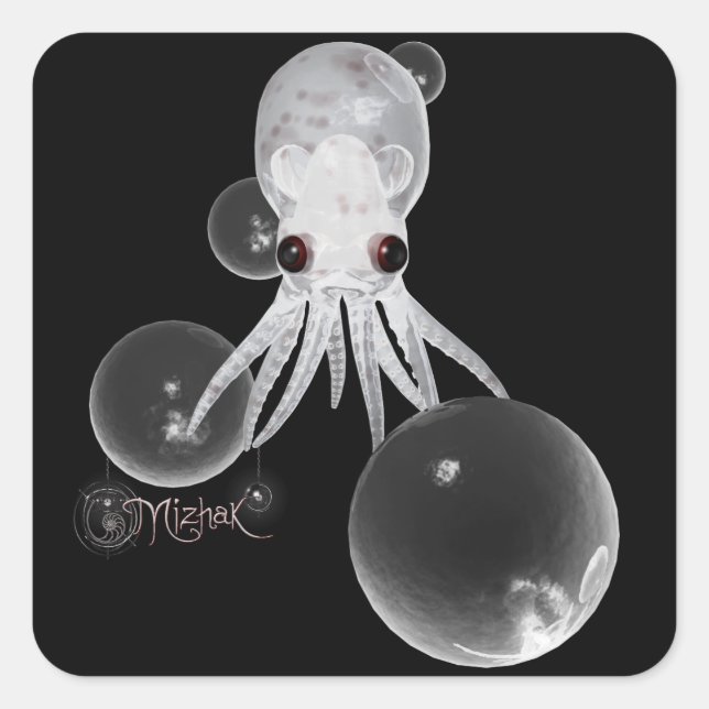 Hicci Stickers! Fyrkantigt Klistermärke (Framsida)