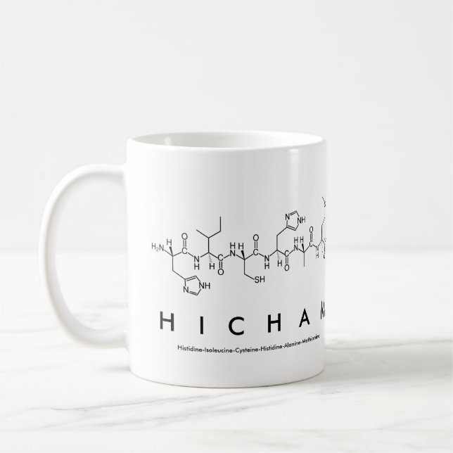Hicham peptide namn mugg (Vänster)