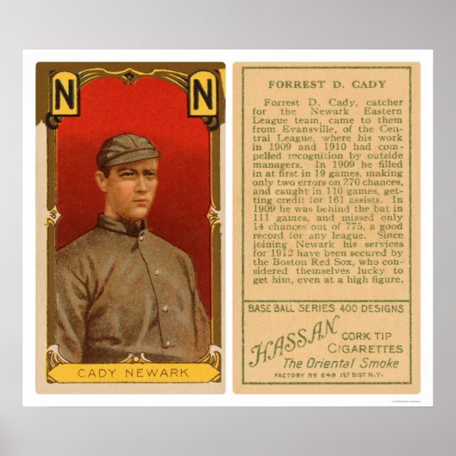 Hick Cady Newark Baseball 1911 Poster (Framsidan)