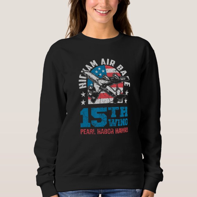 Hickam Luft Base Pearl Harbour Hawaii 15:e Vinge S T Shirt (Framsida)
