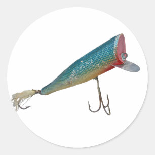 Hickey Do Beachcomber Vintage Fishing Lure Series Runt Klistermärke