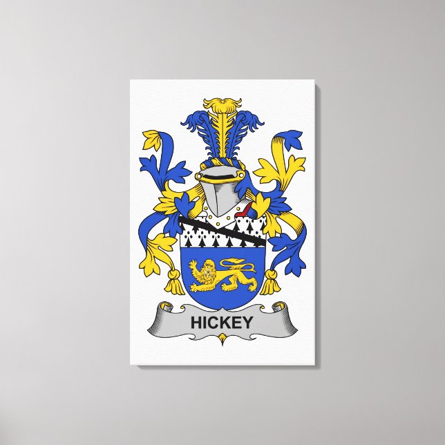 Hickey Family Crest Canvastryck (Framsida)