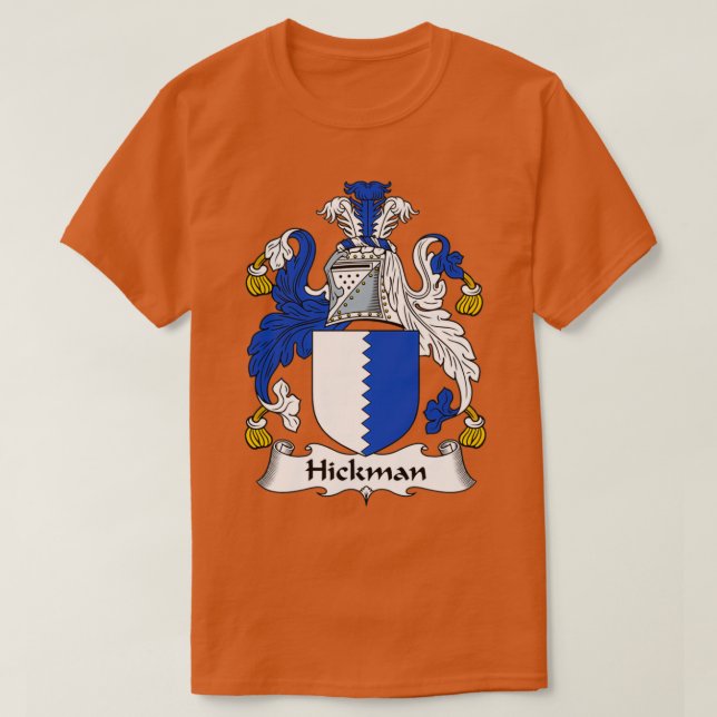 Hickman Coat of Arms Family Crest  T Shirt (Design framsida)