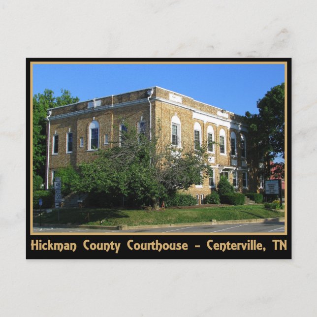 Hickman County Domstol - Centerville, TN Vykort (Framsida)