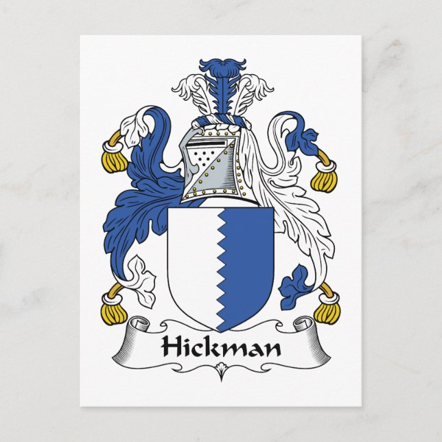 Hickman Family Crest Vykort (Framsida)