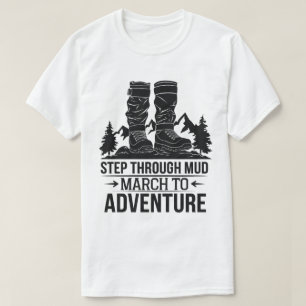 Hickor Boots Mountain Äventyr utanför dörrsoffert T Shirt