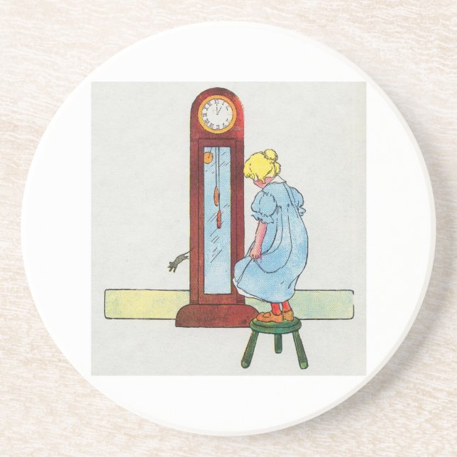 Hickory, äckel, docka! Musknappen sprang upp klock Underlägg (Framsidan)