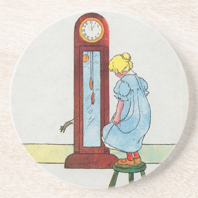 Hickory, äckel, docka! Musknappen sprang upp klock Underlägg Sandsten (Framsidan)