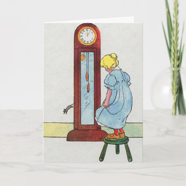 Hickory, Dickory, Dock Mor Goose Nursery Rhyme Kort (Framsida)