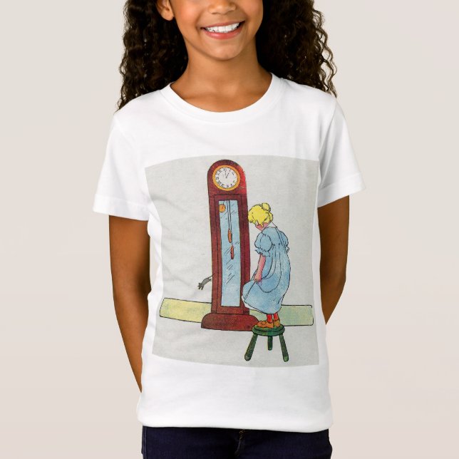 Hickory, Dickory, Dock Mor Goose Nursery Rhyme T Shirt (Framsida)