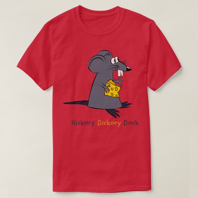 Hickory Dickory Dock utan Ram  T Shirt (Design framsida)