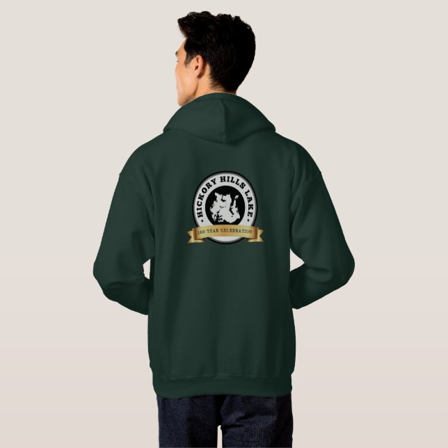 Hickory Hills Lake 100 Years Celebration Tröja Hoodie (Hel baksida)