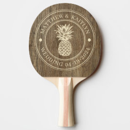 Hickory Trä Ananas Bröllopsnamn Pingisracket