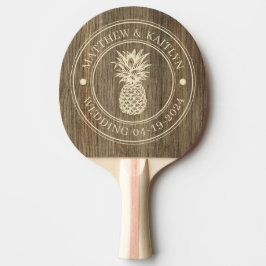 Hickory Trä Ananas Bröllopsnamn Pingisracket