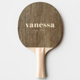 Hickory Trä Minimal Modern Klassisk Namn Pingisracket