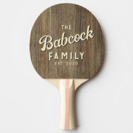 Hickory Trä Retro Familjenamn & År Pingisracket