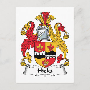 Hicks Family Crest Vykort