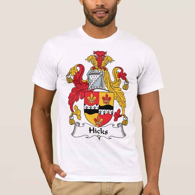 Hicksfamiljvapensköld T-shirt (Framsida)