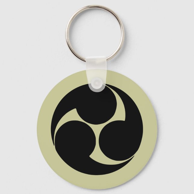 Hidari mitsudomoe, Japan Nyckelring (Framsida)