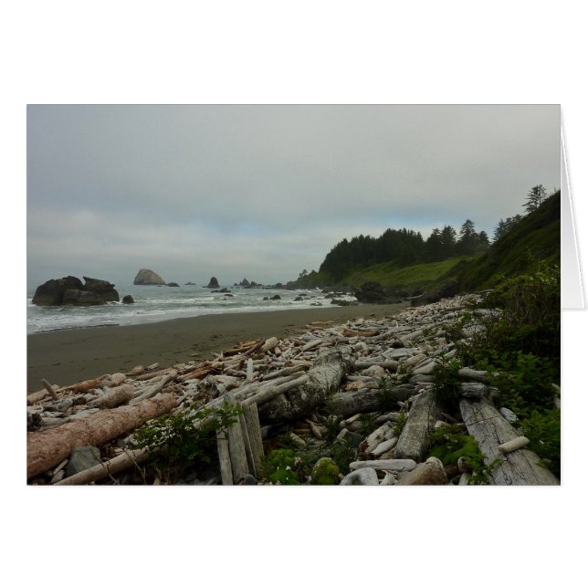 Hidden Beach I vid Redwood National Park Hälsningskort (Framsidan Horizontal)