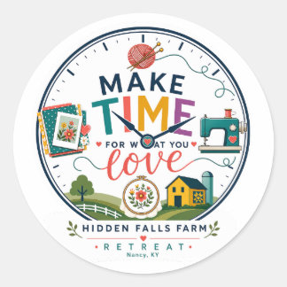 Hidden Falls Farm-dekal Runt Klistermärke