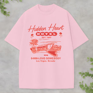 Hidden Heart Hotel Vintage Retro Las Vegas Design T Shirt