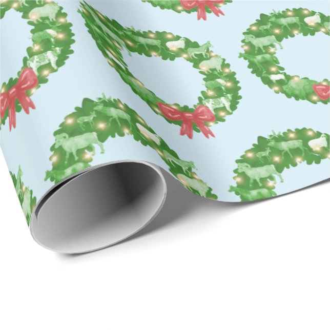 Hidden Hoofed Animals Holiday Paper Presentpapper (Rullad Hörn)