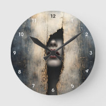 Hidden Identity Surreal Wall Clock