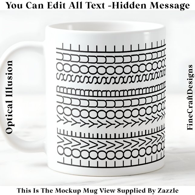 Hidden Message Love Your Soul, Custom 109Bb Quote Kaffemugg (Skapare uppladdad)
