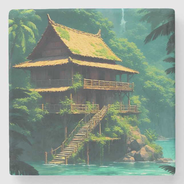 Hidden Rumah in the Rainforest Stenunderlägg (Framsidan)