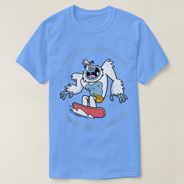 Hidden Valley, Missouri Yeti Snowboarding Vacation T Shirt (Design framsida)
