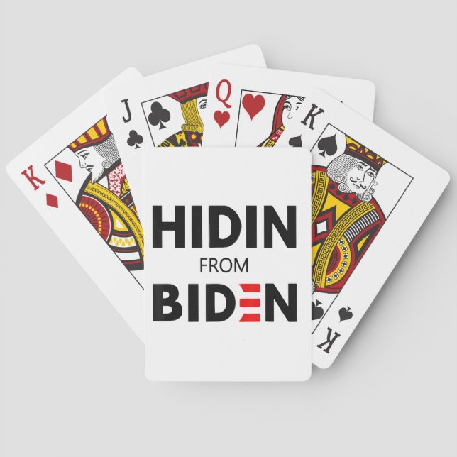 HIDEN FRÅN BIDEN LUNDA Minnet politiska Joe Kampan Casinokort (Baksidan)