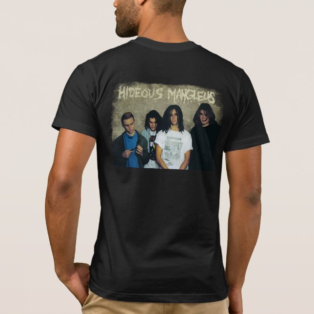 Hideous Mangleus Vampire Design (vättad) T Shirt (Baksida)