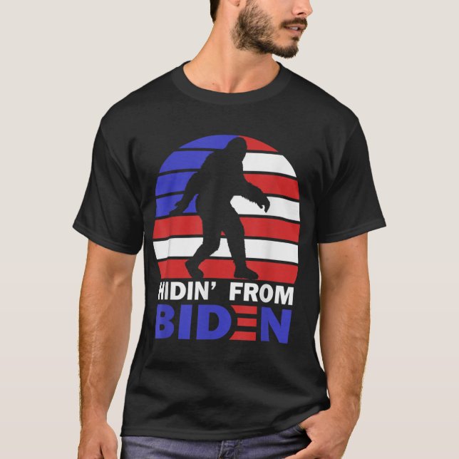 Hidin från Biden Anti Joe Biden 2020 Val Hidi T Shirt (Framsida)