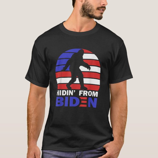 Hidin från Biden Anti Joe Biden 2020 Val Hidi T Shirt (Framsida)