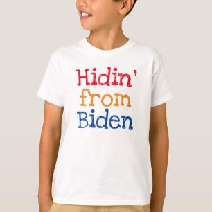 Hidin från Biden Funny Kids T Shirt