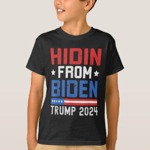 Hidin från Biden Kids Manar Trump 2024 Funny Anti  T Shirt