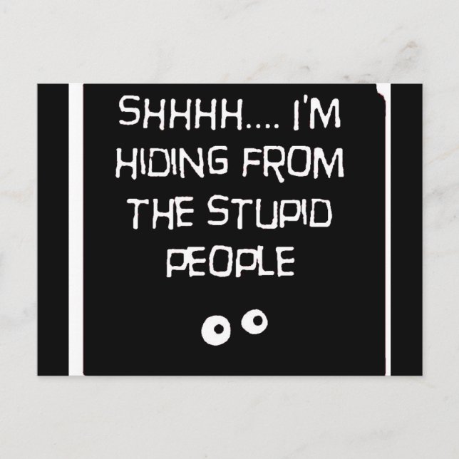 HidingfromStupid Vykort (Framsida)