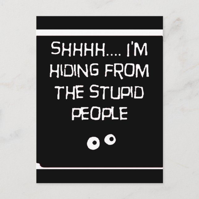 HidingfromStupid Vykort (Framsida)