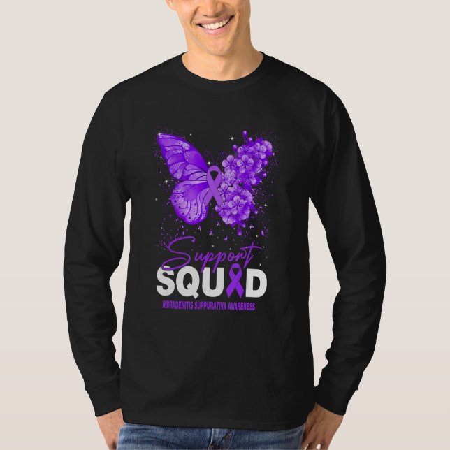 Hidradenitis Suppurativa Awareness Support Squad B T Shirt (Framsida)