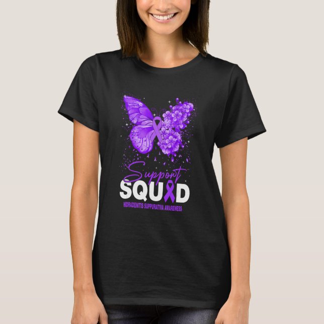 Hidradenitis Suppurativa Awareness Support Squad B T Shirt (Framsida)