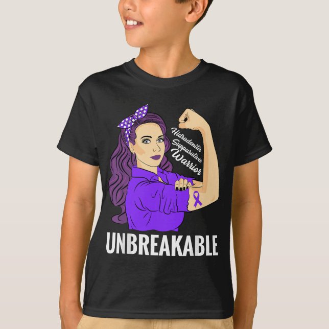 Hidradenitis Suppurativa HS Warrior Awareness T Shirt (Framsida)