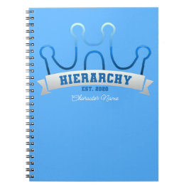 Hierarkiets Logotyp Banner W/ Namn Anteckningsbok