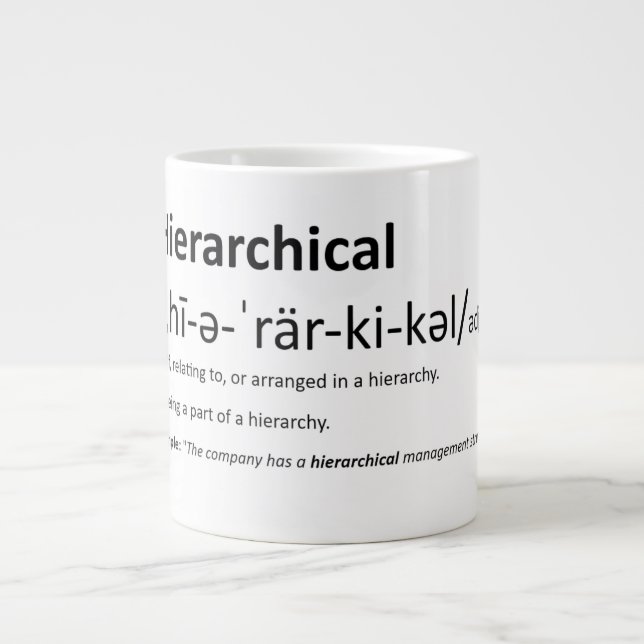 Hierarkisk - Uttalsassistent  Jumbo Mugg (Framsidan)