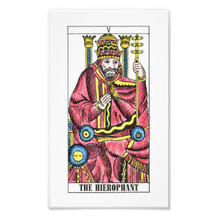 Hierofant Tarot Card Fototryck